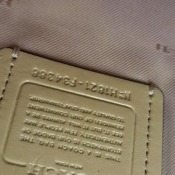 Euc Coach Kitt Carryall Tan Leather Shoulder Bag Handbag